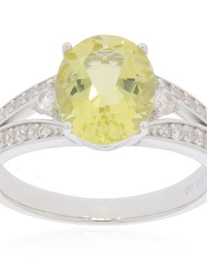 Ouro Verde-Quarz-Silberring