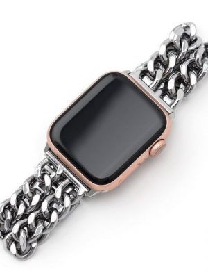 PRECORN Smartwatch-Armband "Damen Ersatzarmband silber Armband Apple Watch 8/7/6/5/4/3/2/1/SE"