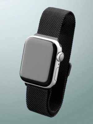 PRECORN Smartwatch-Armband "Ersatzarmband in schwarz mit Magnet für Apple Watch 8/7/6/5/4/3/2/1/SE"