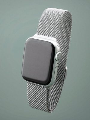 PRECORN Smartwatch-Armband "Ersatzarmband in silber mit Magnet für Apple Watch 8/7/6/5/4/3/2/1/SE"