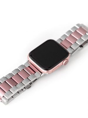 PRECORN Smartwatch-Armband "Ersatzarmband silber/rosegold Armband Apple Watch 8/7/6/5/4/3/2/1/SE"