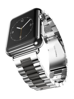 PRECORN Smartwatch-Armband "Ersatzarmband silber/schwarz Armband Apple Watch 8/7/6/5/4/3/2/1/SE"
