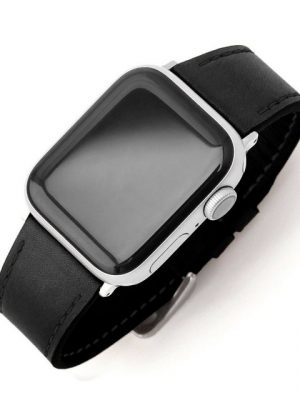PRECORN Smartwatch-Armband "Leder Ersatzarmband Armband schwarz für Apple Watch 8/7/6/5/4/3/2/1/SE"