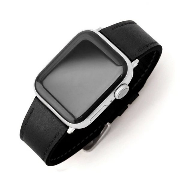 PRECORN Smartwatch-Armband "Leder Ersatzarmband Armband schwarz für Apple Watch 8/7/6/5/4/3/2/1/SE"