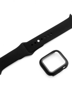 PRECORN Smartwatch-Armband "Silikon Ersatzarmband in schwarz für Apple Watch 8/7/6/5/4/3/2/1/SE"