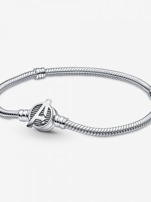 Pandora Armband "Marvel 590784C00 Gliederarmband The Avengers Logo-Verschluss Silber 19 cm"