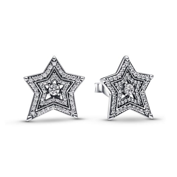 Pandora Ohrstecker - Star - 292415C01 925 Silber, Zirkonia silber