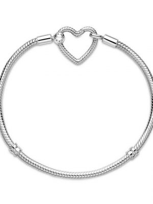 Pandora Perlenarmband "Pandora Armband Damen 599539C00-19 Silber Herzverschluss"