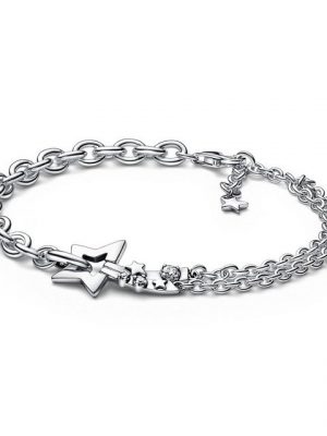 Pandora Perlenarmband "Pandora Armband Shooting Star 592409C01-16 Silber"