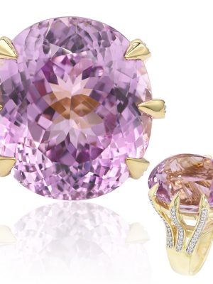 Patroke-Kunzit-Goldring