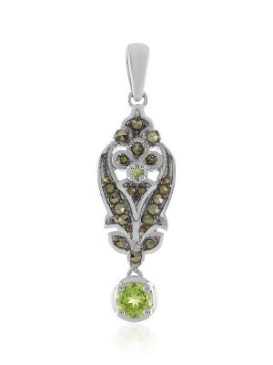 Peridot-Silberanhänger