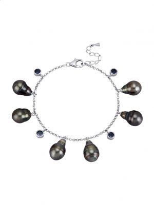 Perlen-Armband mit Tahiti-Zuchtperlen Diemer Silber