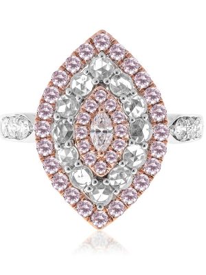 Pinkfarbener I1 Diamant-Goldring (CIRARI)