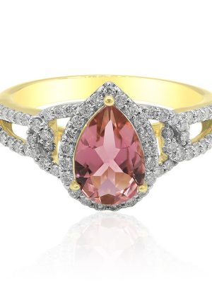 Pinkfarbener Turmalin-Goldring (Annette)