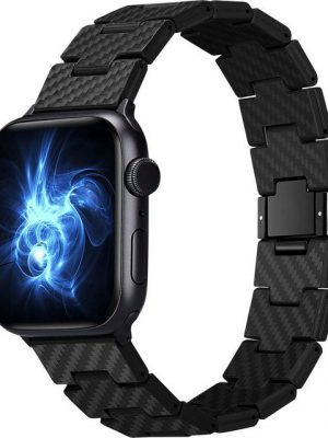 Pitaka Smartwatch-Armband "Carbon Fiber Link Bracelet Retro Band 42-44mm"