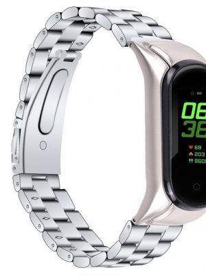 Resik Smartwatch-Armband "Geeignet für Xiaomi 5 Metallband mit Edelstahlband anstelle des Armbandes (silber)."