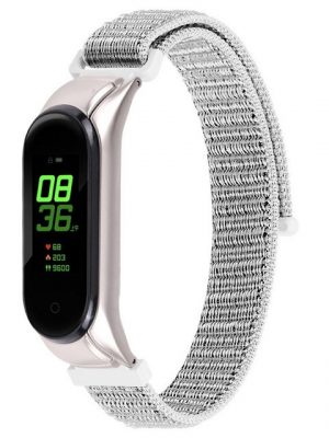 Resik Smartwatch-Armband "Passend für Xiaomi 3/4 Nylon Uhrenarmband, Sport Ersatzarmband, 5.5-8.1zoll (Grau)"