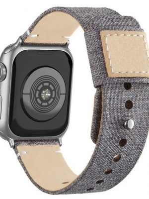 Resik Uhrenarmband "Kompatibel mit Apple Watch Armband, Ersatzarmband aus gewebtem Nylon mit Lederfutter und Schnappverschluss für iWatch Series 7/6/5/4/3/2/1"