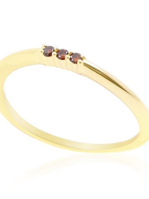 Roter I1 Cognac-Diamant-Goldring (de Melo)