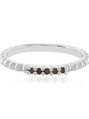 Roter I2 Diamant-Silberring