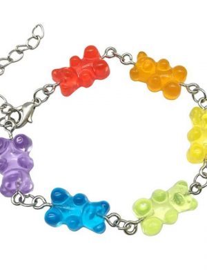 SHMSHNG Charm-Armband "Gummibärchen Armband Mehrfarbige Transparente Harzbären Armreifen Cartoon Süßigkeiten Tierschmuck Für Mädchen Frauen" (1-tlg), Geben Sie es Ihrem Liebhaber oder Ihrer Familie als perfektes Geschenk, besonders auf der Party, zum Jubiläum, zum Muttertag.