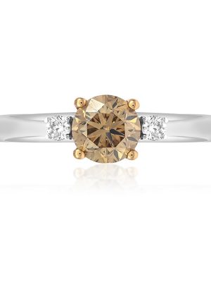 SI2 Schokoladen-Diamant-Goldring (CIRARI)