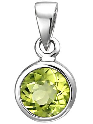 SIGO Anhänger 925 Sterling Silber 1 Peridot grün