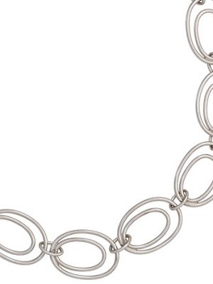 SIGO Halskette Kette 925 Sterling Silber rhodiniert 64 cm Silberkette Karabiner