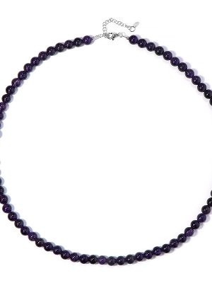 Sambia-Amethyst-Silberhalskette
