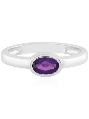 Sambia-Amethyst-Silberring (MONOSONO COLLECTION)