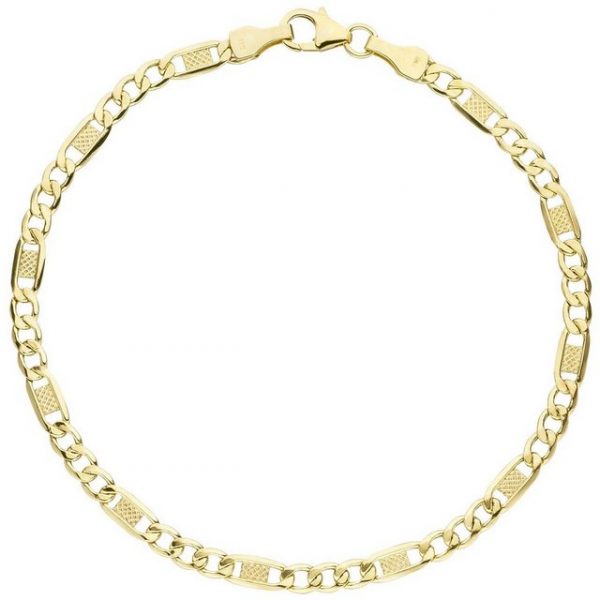 Schmuck Krone Armband "3,8mm Armband Armkette Armschmuck Goldarmband aus 333 Gold Gelbgold 19cm"