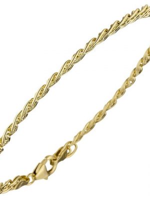 Schmuck Krone Armband "4,8mm Zwillings-Panzerarmband Armkette aus 333 Gold Gelbgold 21cm Goldarmband"