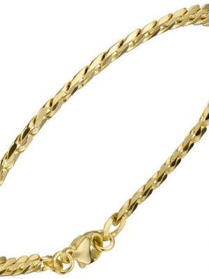 Schmuck Krone Armband "4,9mm Panzerarmband Armband Armschmuck aus 333 Gold Gelbgold 21cm"