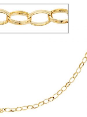 Schmuck Krone Armband "Weit-Anker Armband Bettelarmband aus 333 Gold Gelbgold für Einhänger Charms 19cm"