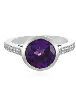 Sibirischer Amethyst-Silberring