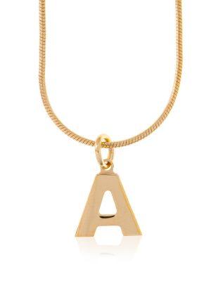Silberhalskette-Buchstabe A