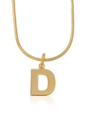 Silberhalskette- Buchstabe D