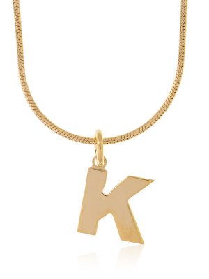 Silberhalskette- Buchstabe K