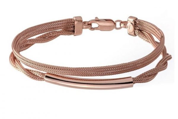 Silberkettenstore Armband "Fashion Armband - 925 Silber, rosé vergoldet"