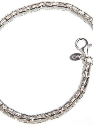 Silberkettenstore Königskette "rundes Königskette Armband 4mm, bis 25cm wählbar", 925 Sterling Silver
