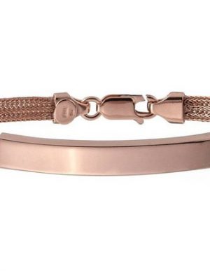 Silberkettenstore Silberarmband "Fashion Armband - 925 Silber, rosé vergoldet, 17-20cm wählbar"