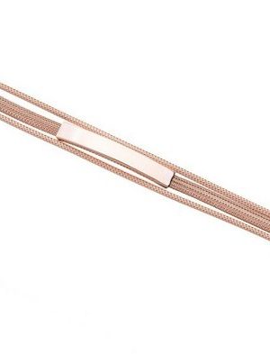 Silberkettenstore Silberarmband "Fashion Armband - 925 Silber, rosé vergoldet, 17-20cm wählbar"