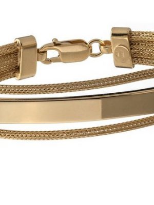 Silberkettenstore Silberarmband "Fashion Armband - 925 Silber, vergoldet, 17-20cm wählbar"