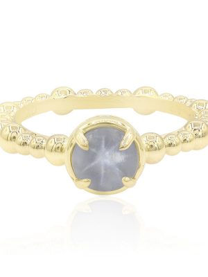 Silberner Stern-Saphir-Goldring