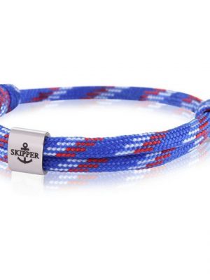 Skipper Armband "Skipper Armband Charm Knoten maritimes Armband Blau/Weiß/Rot 6799"