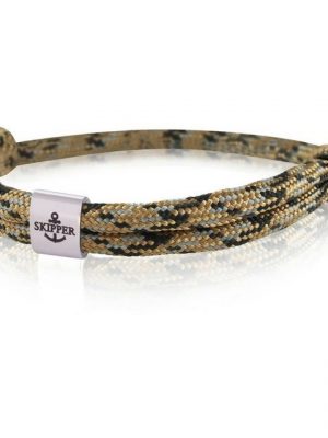 Skipper Armband "Skipper Armband Charm Knoten maritimes Armband Edelstahl Braun/Schwarz/Grau 7989"
