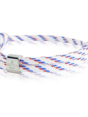 Skipper Armband "Skipper Armband Charm Knoten maritimes Armband Weiß/Blau/Rot 6795"