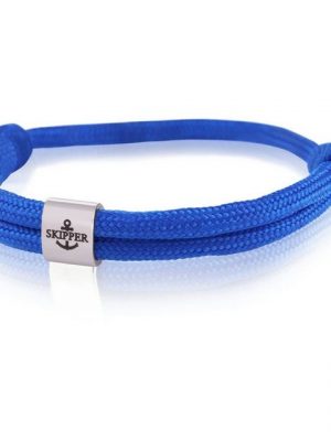 Skipper Armband "Skipper Armband Charm Surferband Knoten maritimes Armband Edelstahl Dunkelblau 7990"