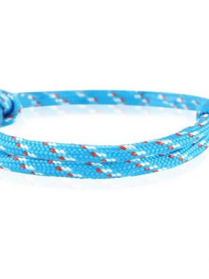 Skipper Armband "Skipper Armband Surferband Knoten maritimes Armband Nylon Blau/Rot/Grau 6745"