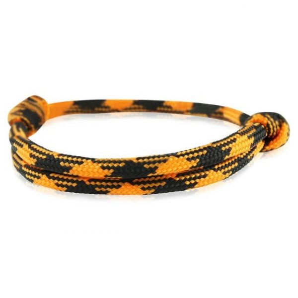 Skipper Armband "Skipper Armband Surferband Knoten maritimes Armband Nylon Orange/Schwarz 6921"